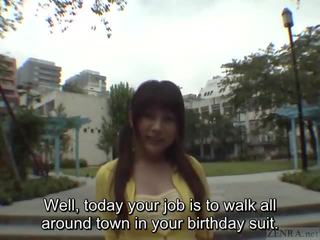 Subtitled jaapani avalik alastiolek striptiis sisse tokyo