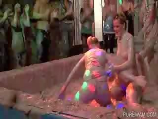 WAM scene with charming mud fighter chicks