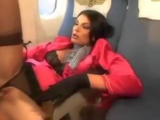Tur passenger slick stewardessen våt fittor