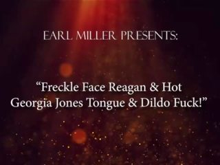 Freckle 脸 reagan & 辉煌 格鲁吉亚 jones 舌头 & 假阳具 fuck&excl;