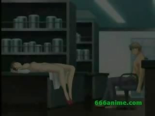 Fantastic busty anime scientist goes desiring and fucks patient