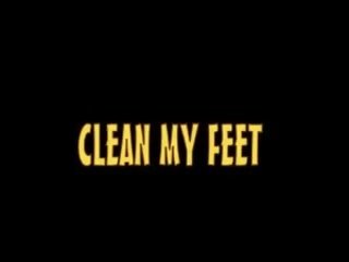 Limpar pés, limpar pila, pronto para super pé porno!