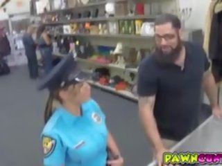 Polícia oficial apertada cona e gorda cu