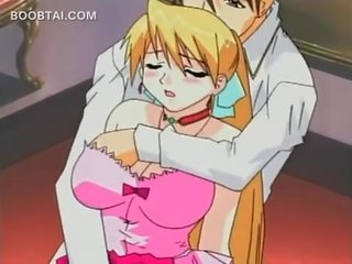 Sensational blonde anime young female gets pussy finger teased