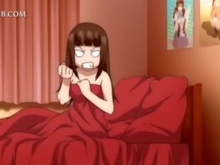 3d hentai lassie krijgt poesje geneukt onder het rokje in bed