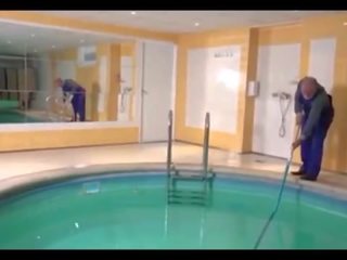 Glorious teen banged by old pool guy