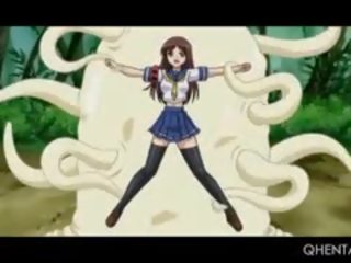 Sekolah patung wrapped dan fucked oleh tentacles dalam hentai vid