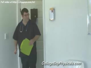 Fat medic examines inviting body