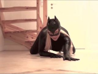 Prostitute Dressed as Kitty in Latex Catsuit Fucked Creampie