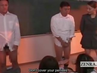 Subtitled 衣女裸體男 bottomless 日本 學生們 學校 戲弄