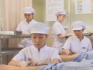 Japanese Nurse Slurping Cum Out Of hard up penis