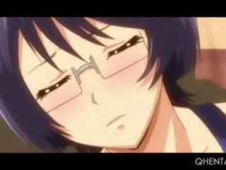 Hentai Busty young woman In Glasses Pussy Screwed To Intense Orgasm