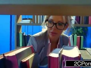 Bored Busty Librarian Courtney Taylor Hankering For a Hard johnson to Suck