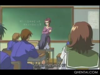 Megkötözés hentai iskola tanár fújó neki diákok johnson