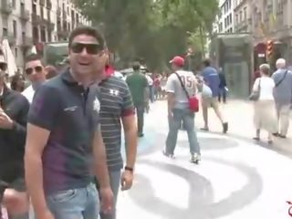 Brazilian streetwalker Dunia Montenegro is fondled by strangers