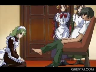 Hentai Excited youth Sexually Abusing His Sweet Maids