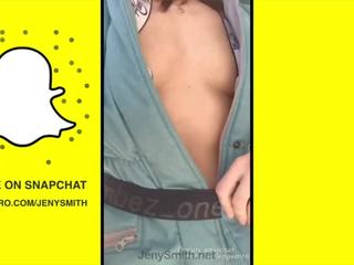 Snapchat by Jeny Smith: Wet Pantyhose, public flashing, etc sex film clips