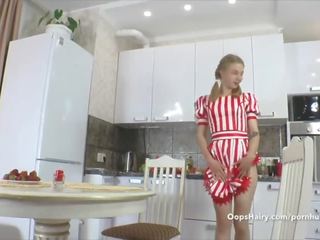 Kristinka masturbates with toy in dining room x rated clip clips