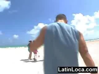 Chubby latin chick with no tits fucked as a street girl