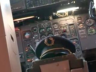 Stewardess shows how to perfect ride on a dick