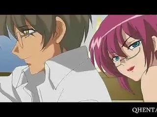 Hentai diva in glasses gets deep pounded